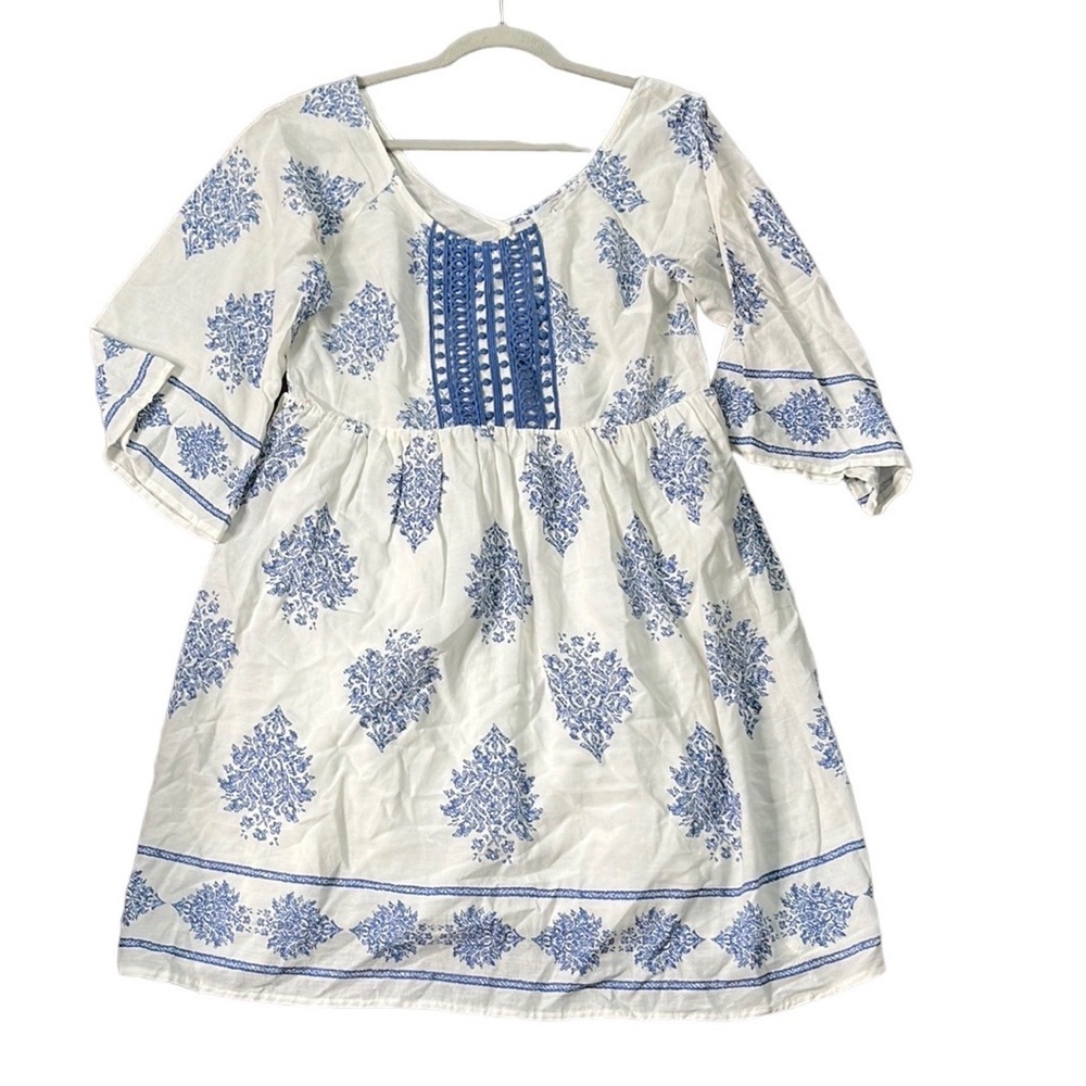 Entro Blue and White Mini Dress